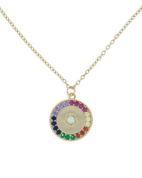 Load image into Gallery viewer, Rainbow  Elements Pendant Necklaces in 14K Gold (Multiple Options)
