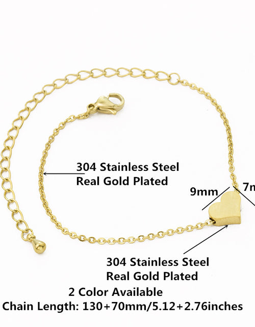 Load image into Gallery viewer, Tiny Heart Bracelet For Women Stainless Steel
