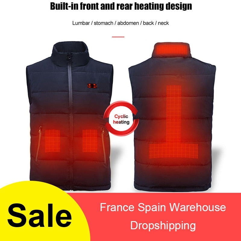 USB Charging Electric Heated Body Warmer Down Vest