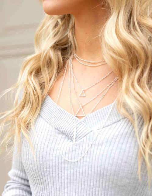 Load image into Gallery viewer, Double Triangle Multilayer Necklace
