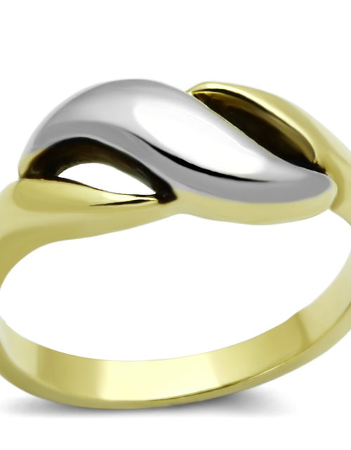Load image into Gallery viewer, TK1089 - Two-Tone IP Gold (Ion Plating) Stainless Steel Ring with No
